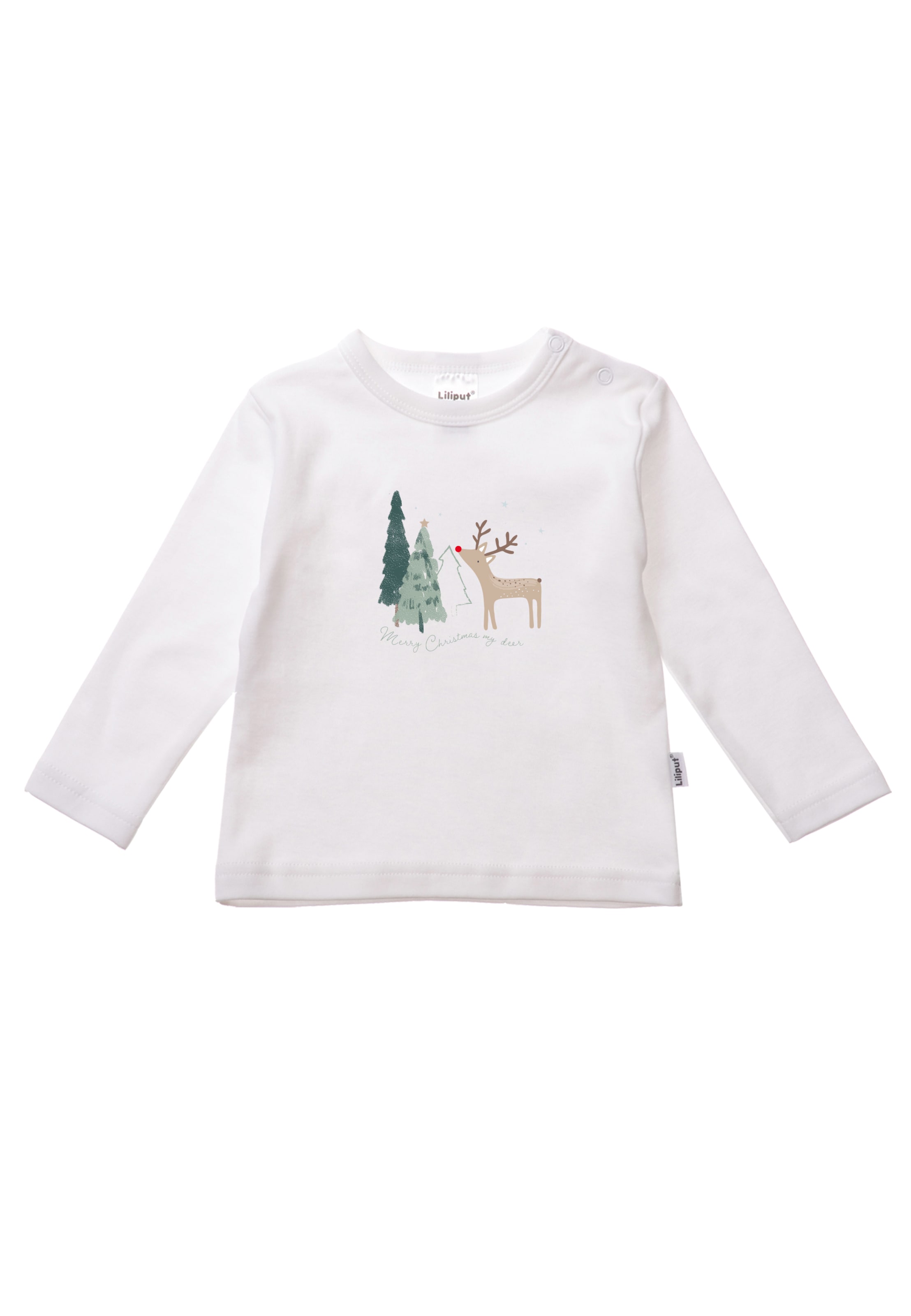 LILIPUT Shirt 'Merry Christmas' in White: front