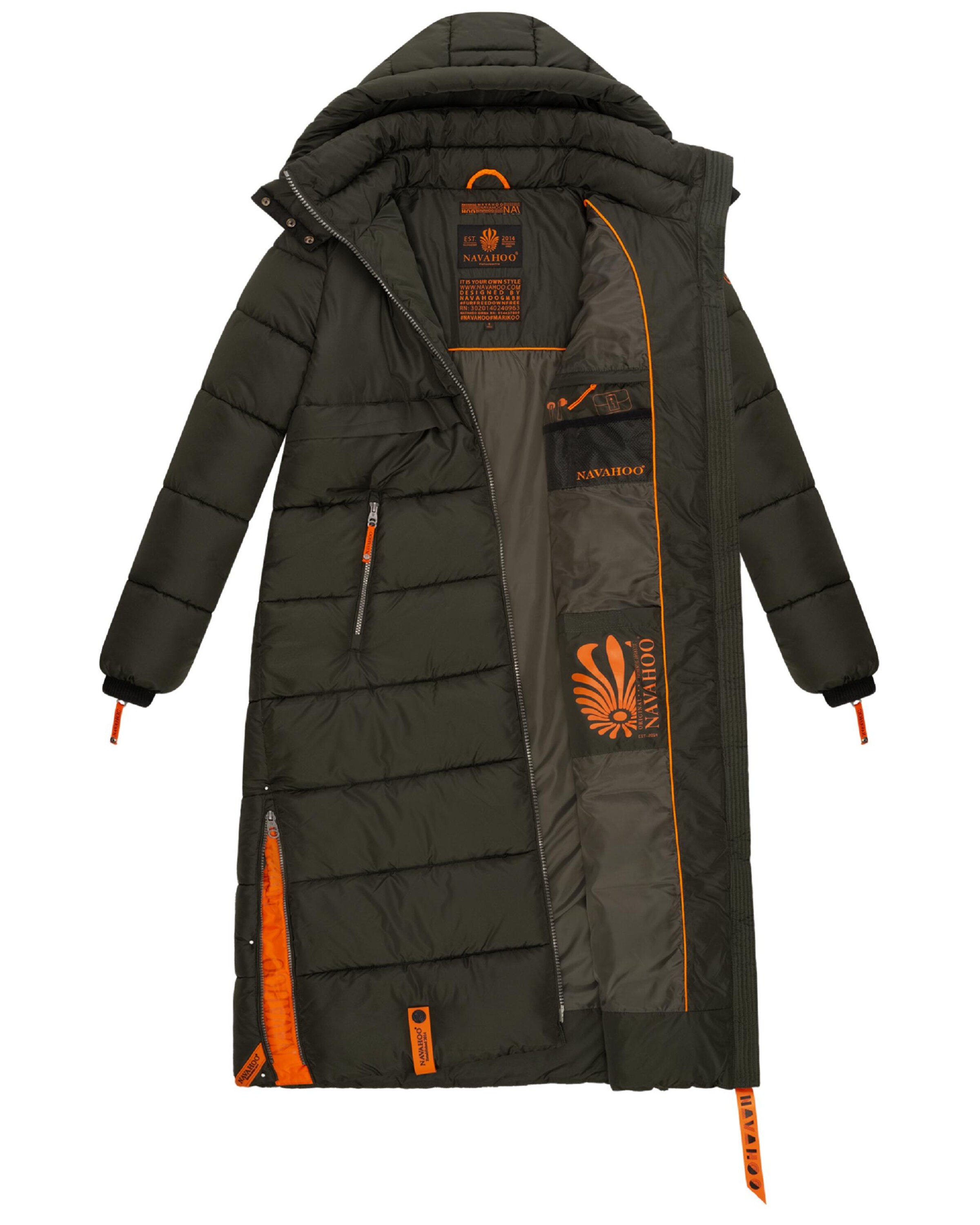 NAVAHOO Wintermantel in Grün