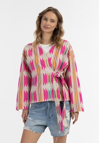 Cardigan IZIA en rose : devant