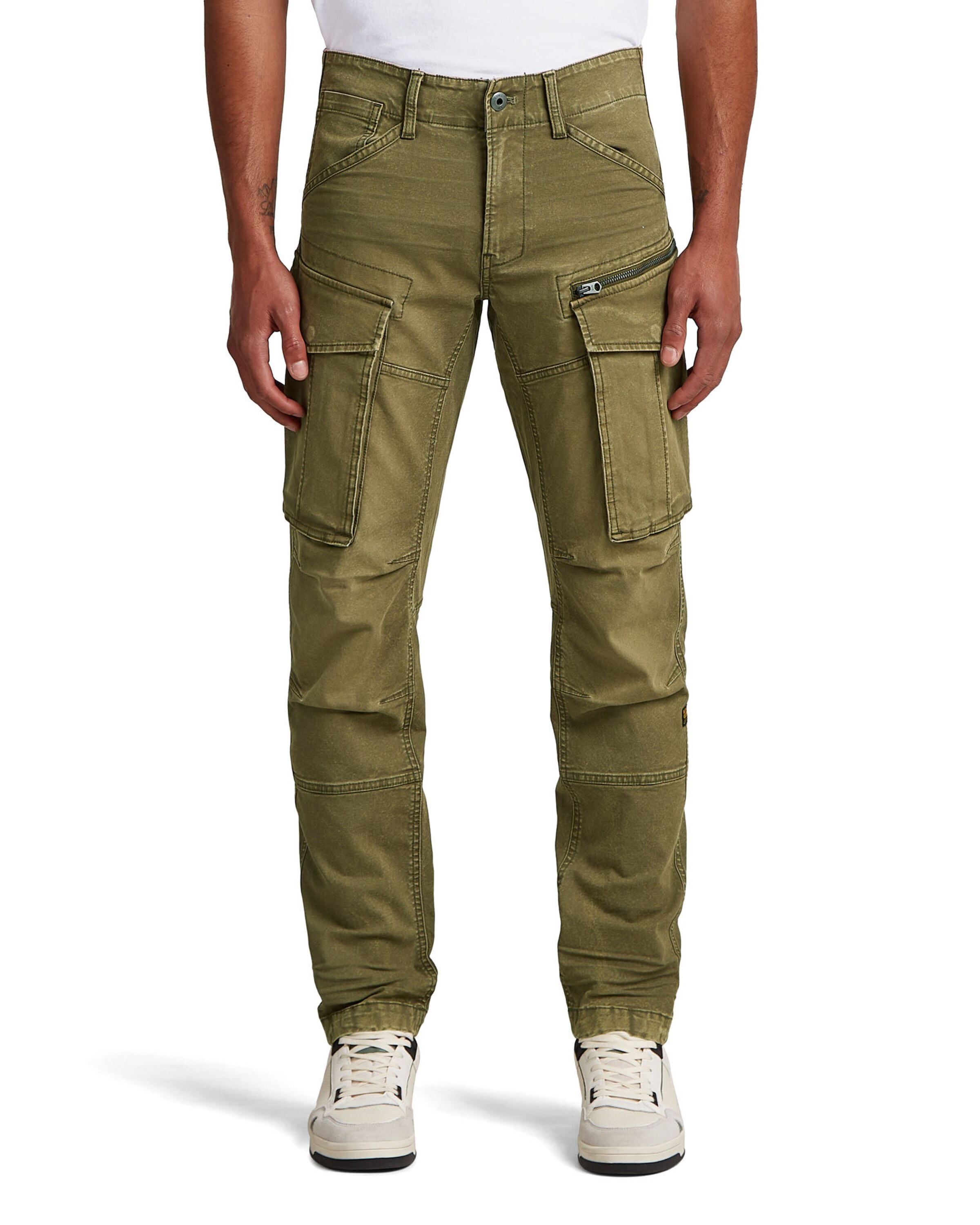 G-STAR Tapered Cargobroek in Groen: voorkant