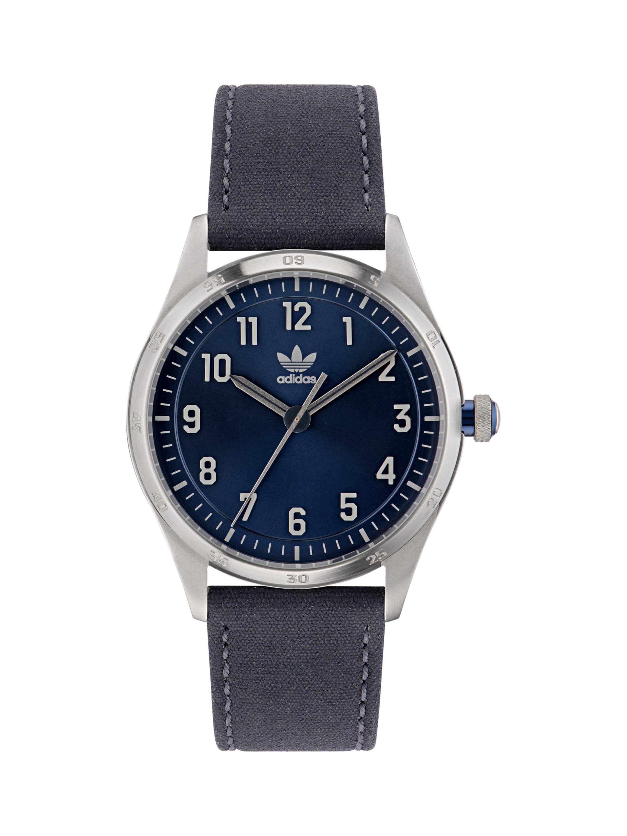 ADIDAS ORIGINALS Analoguhr 'CODE FOUR' in Silber: Vorderseite