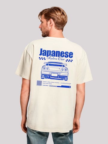 F4NT4STIC T-Shirt 'Retro Car Japanese Streetstyle' in Beige