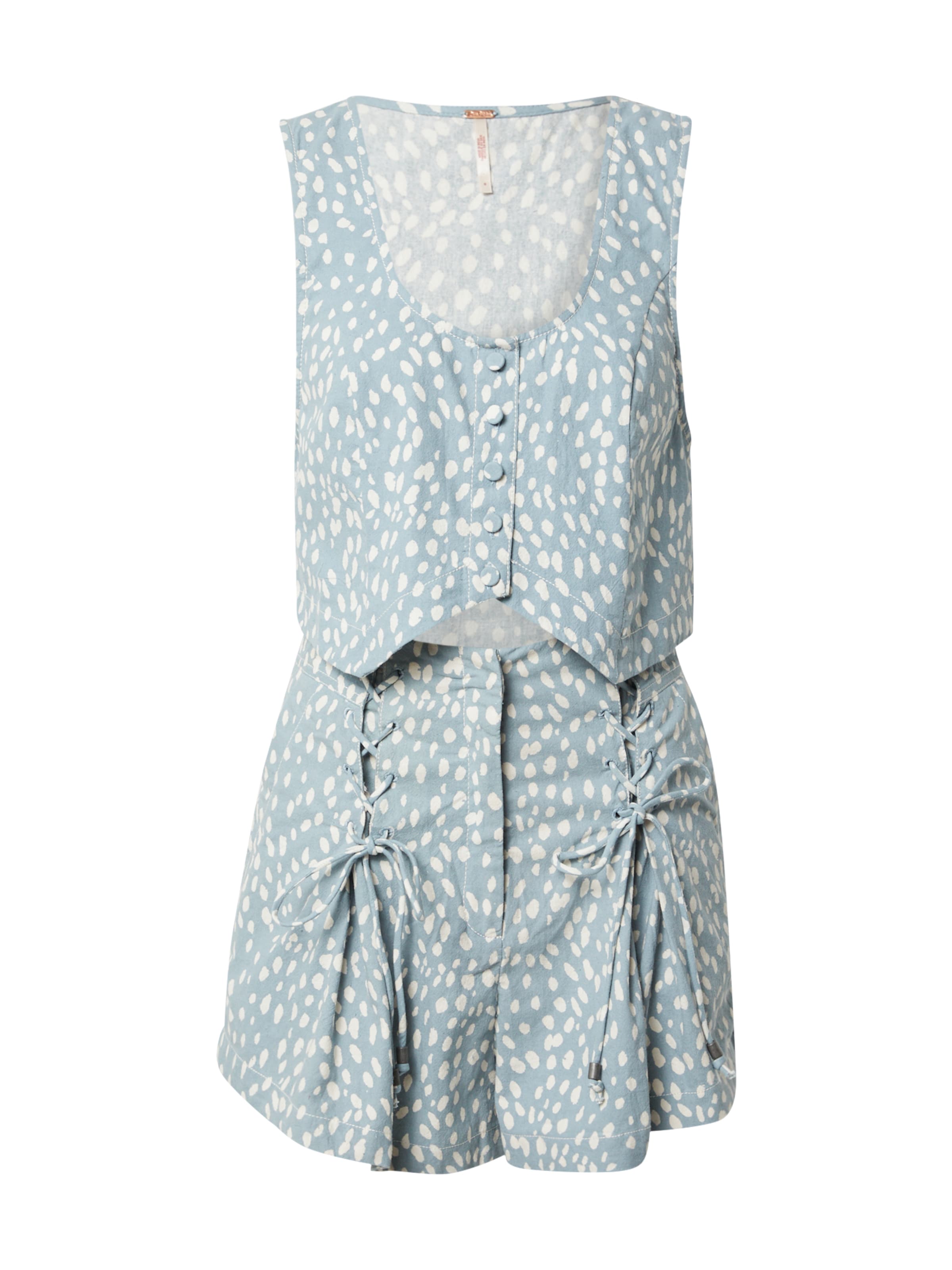 Free People Широки крачоли Панталон в синьо: отпред