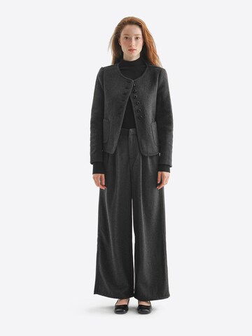 TorWeit Knit Cardigan 'Wool-Blend Coat Short' in Black