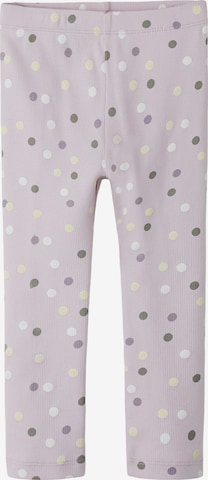 NAME IT Skinny Leggings 'NMFDOTTIA' i lila: framsida