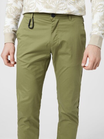 TOM TAILOR Slimfit Chinohose in Grün