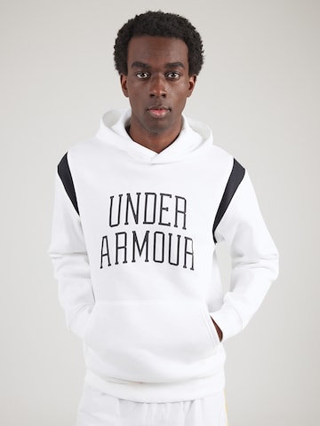 UNDER ARMOUR - Camiseta deportiva en blanco: frente