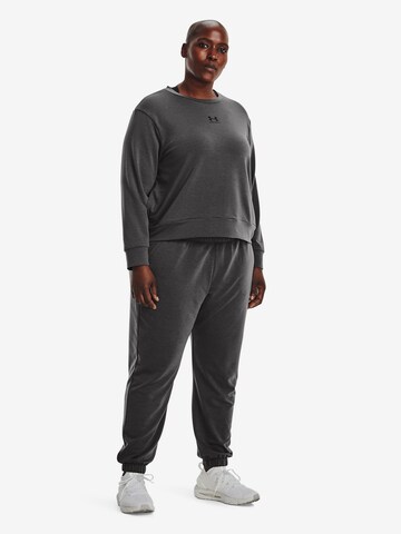 UNDER ARMOUR Tapered Workout Pants ' Rival Terry ' in Grey