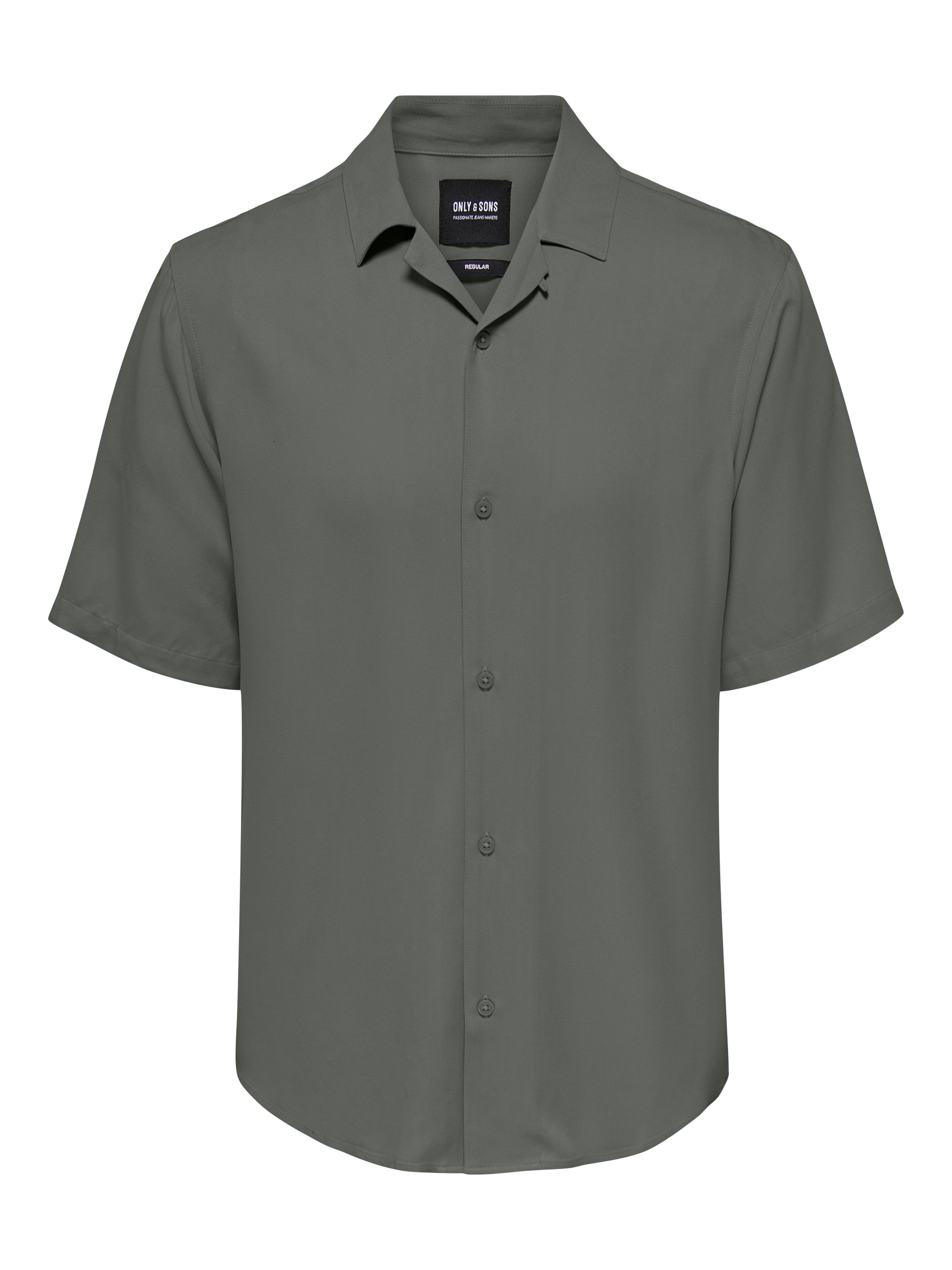 Only & Sons Regular fit Button Up Shirt 'ONLDash' in Grey: front