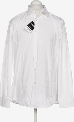 BOSS Black Button Up Shirt in XL in White: front