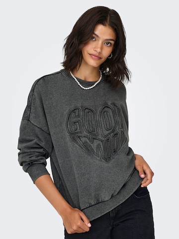 ONLY Sweatshirt 'ONLLINDA' in Grau: Vorderseite