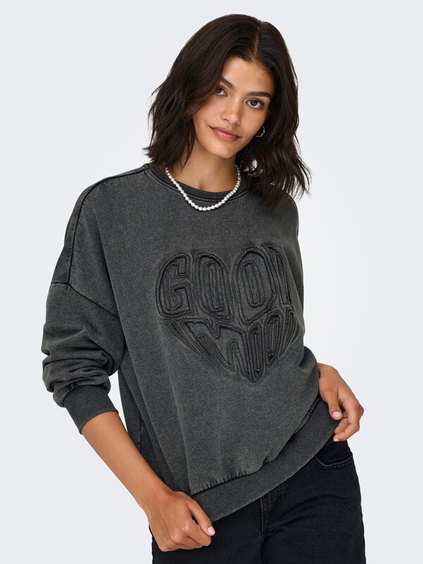 ONLY Sweatshirt 'ONLLINDA' in Graphite