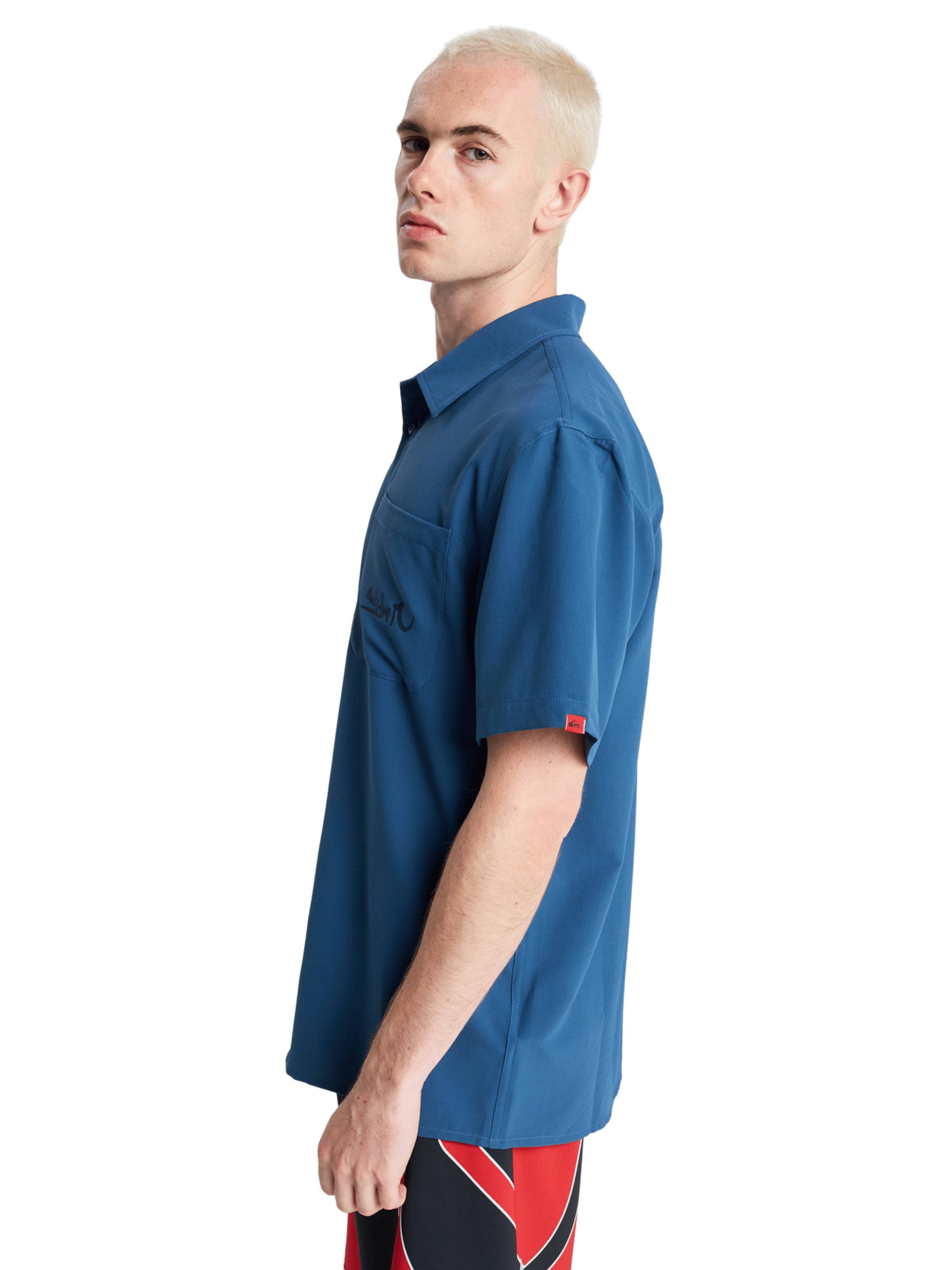 QUIKSILVER Классический крой Рубашка 'YG Lithium' в Синий