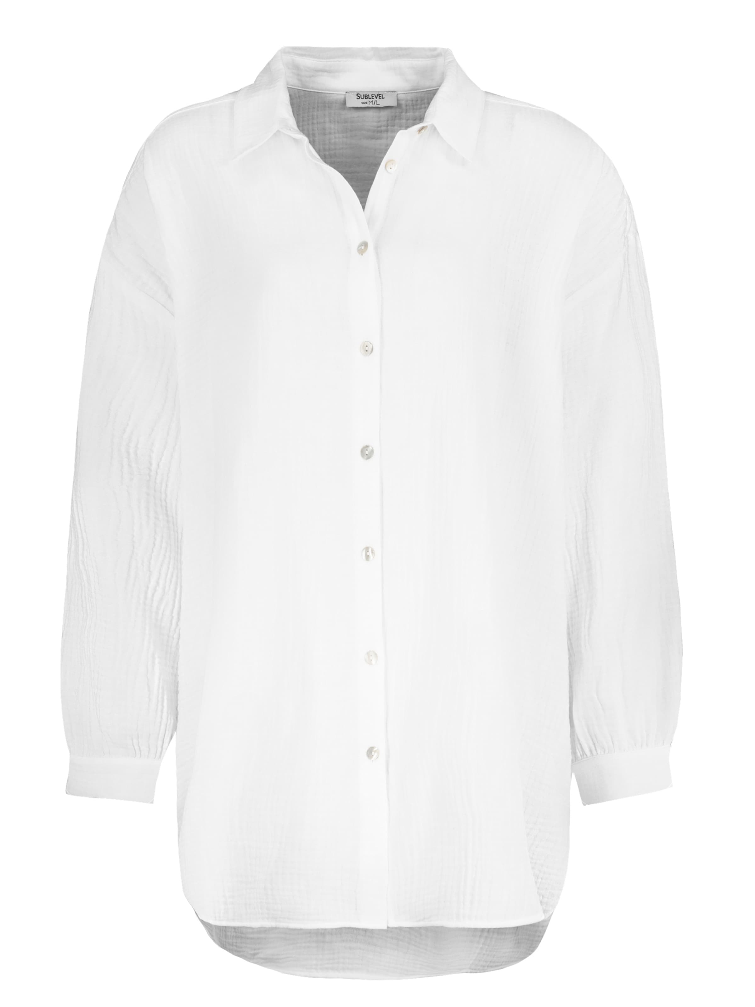 Sublevel Blouse in Wit: voorkant