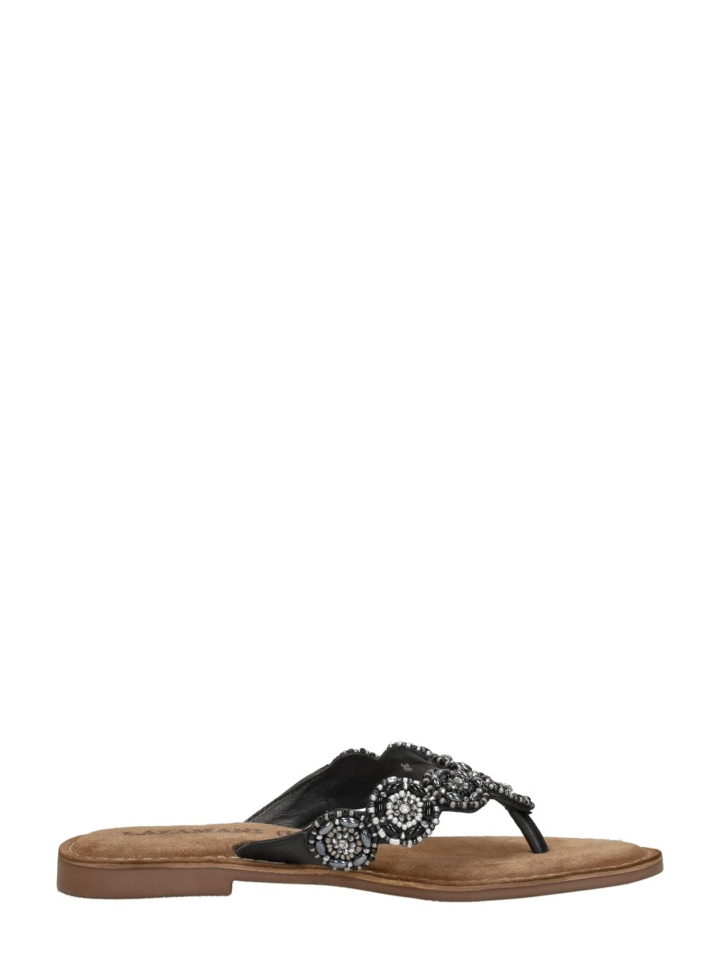 LAZAMANI Teenslipper 'Teenslippers' in Zwart