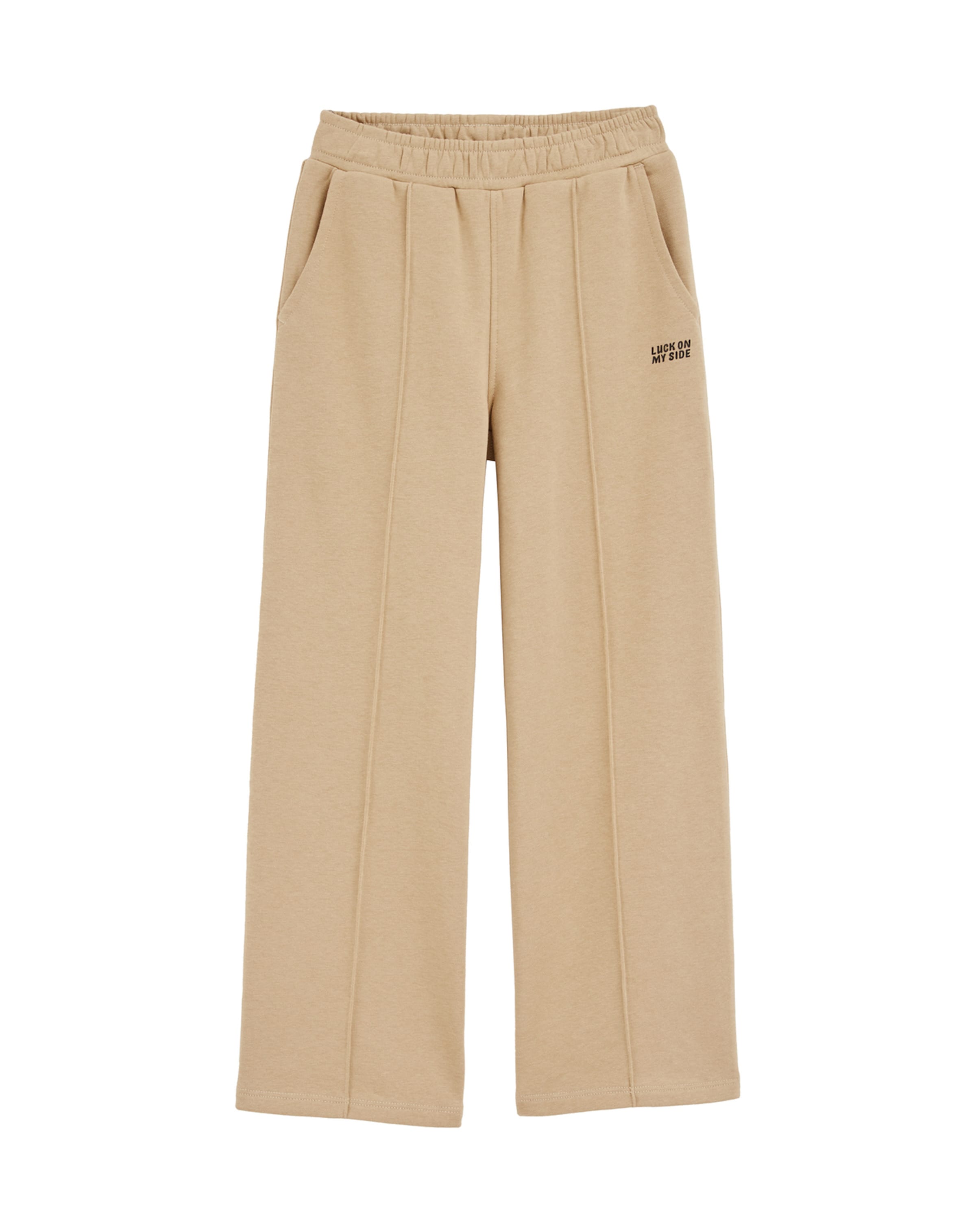 WE Fashion Normalny krój Spodnie w kolorze beżowy: przód