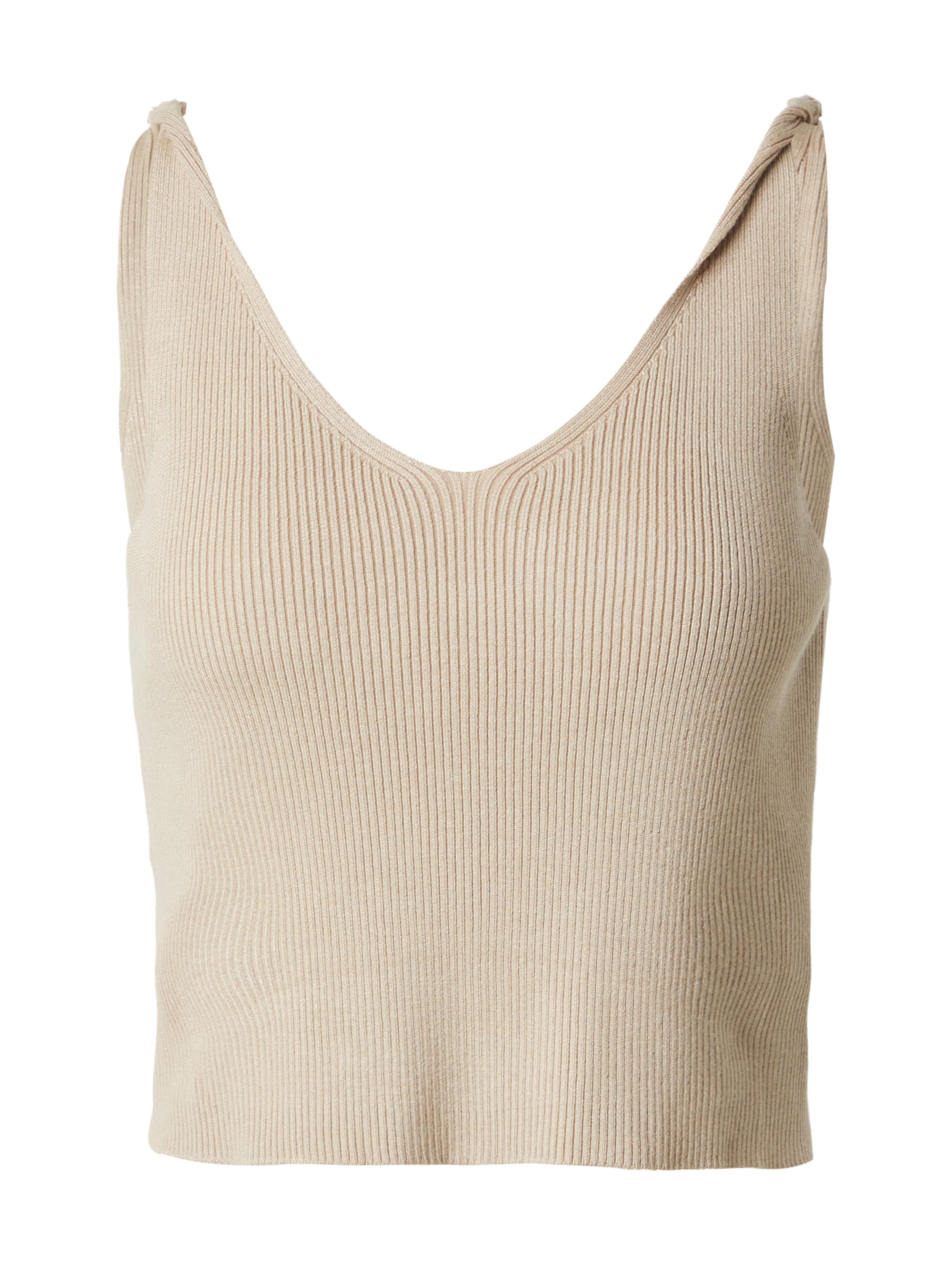 ABOUT YOU x Toni Garrn Knitted Top 'Alexis' in Beige: front