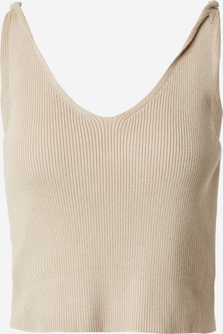 ABOUT YOU x Toni Garrn Knitted top 'Alexis' in Beige: front