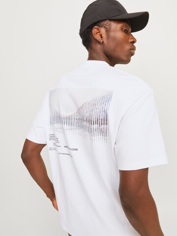 T-Shirt 'JCOTerrain' JACK & JONES en blanc : devant