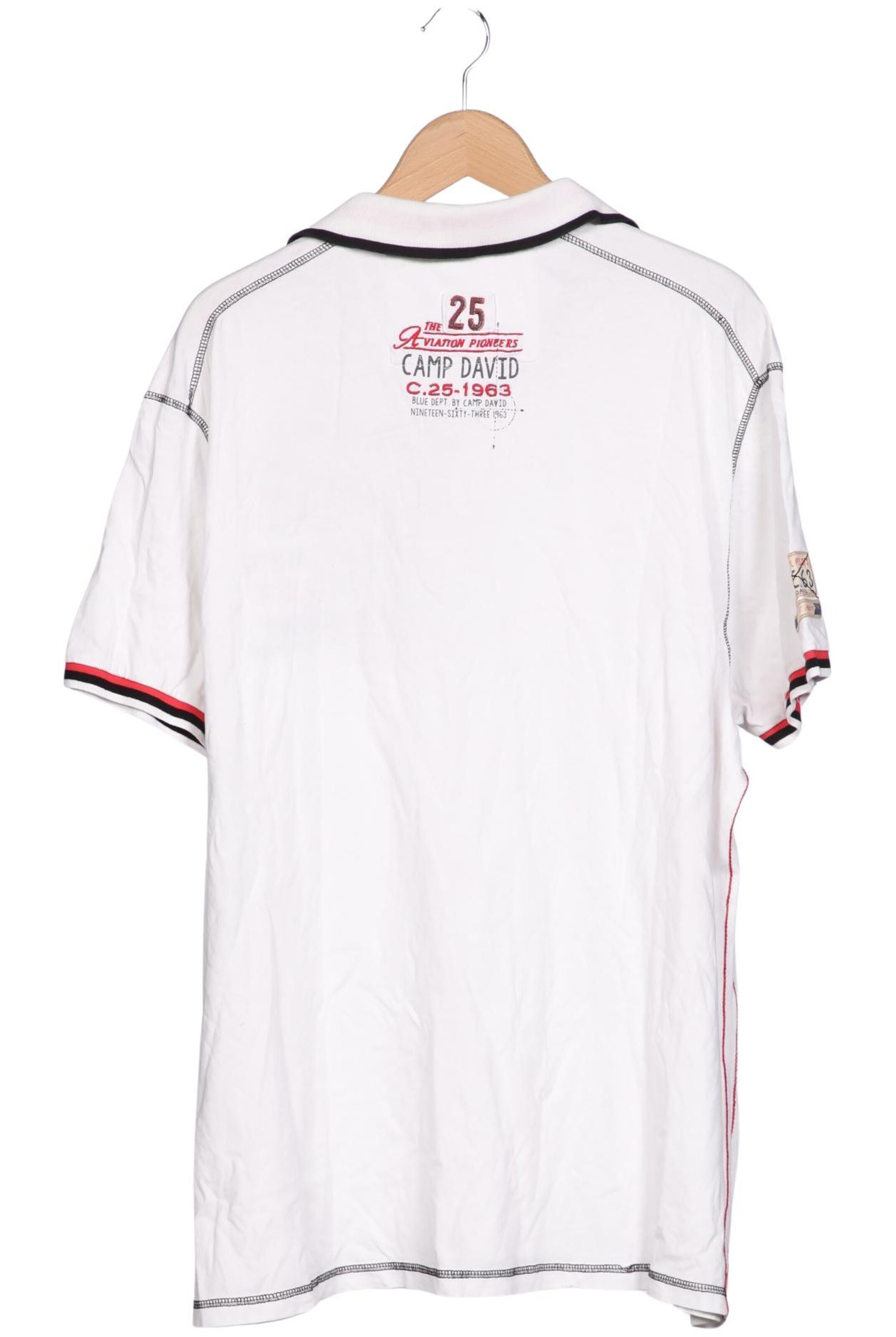 CAMP DAVID Poloshirt XXXL in Weiß