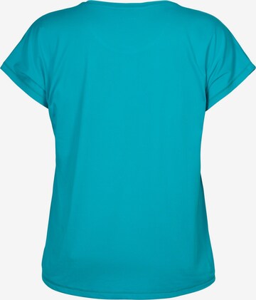 Active by Zizzi Sportshirt 'Abasic' in Blau