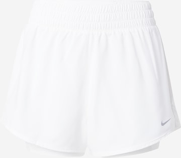 NIKEregular Sportske hlače 'ONE' - bijela boja: prednji dio