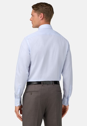 Coupe slim Chemise 'Check Windsor' Boggi Milano en bleu
