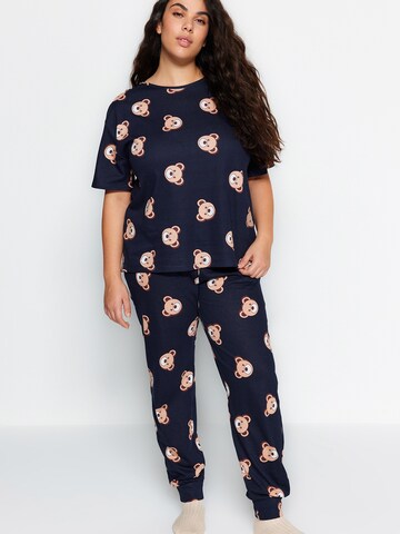 Trendyol Curve Πιτζάμα σε μπλε: μπροστά