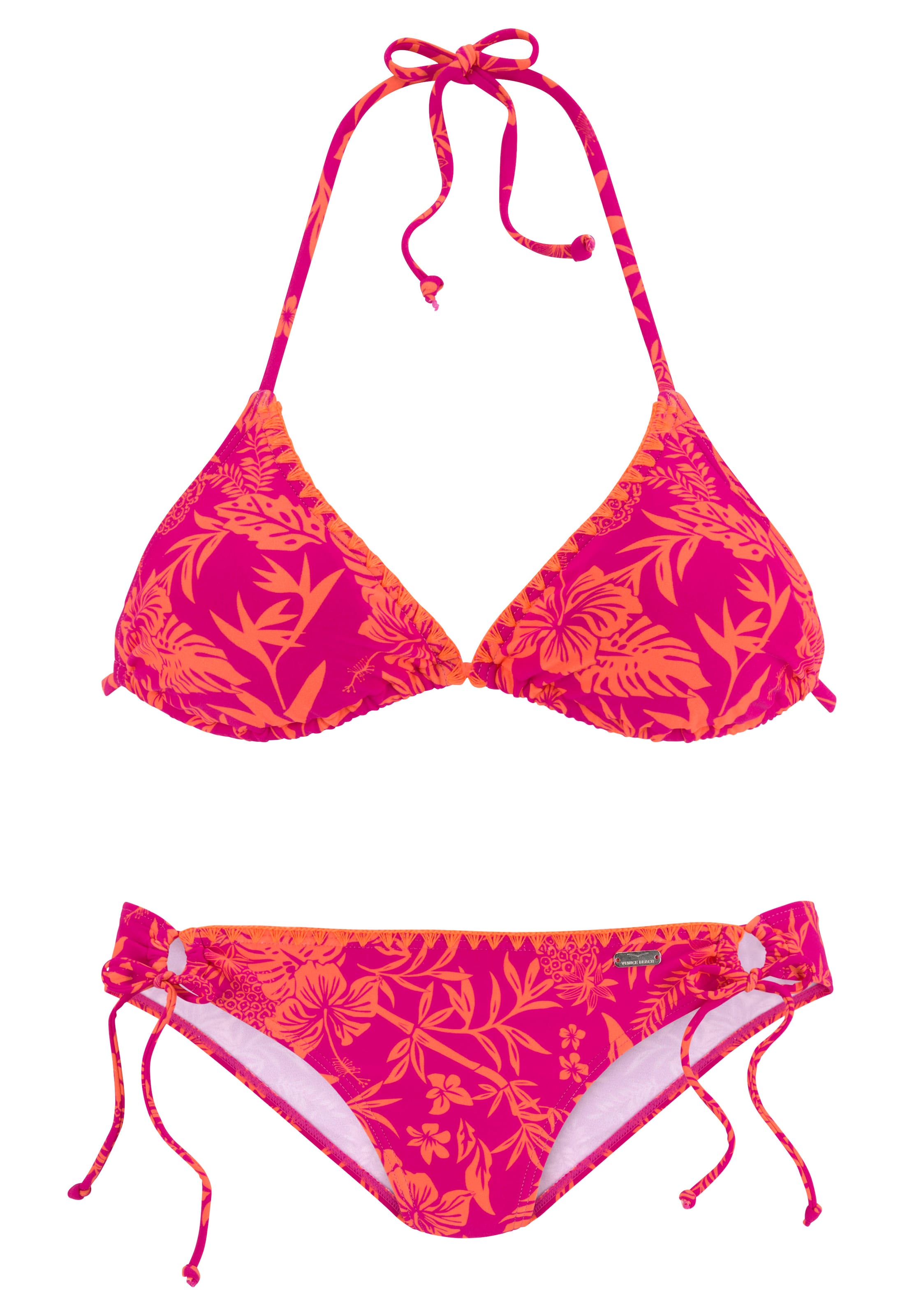 Triangle Bikini VENICE BEACH en rose : devant