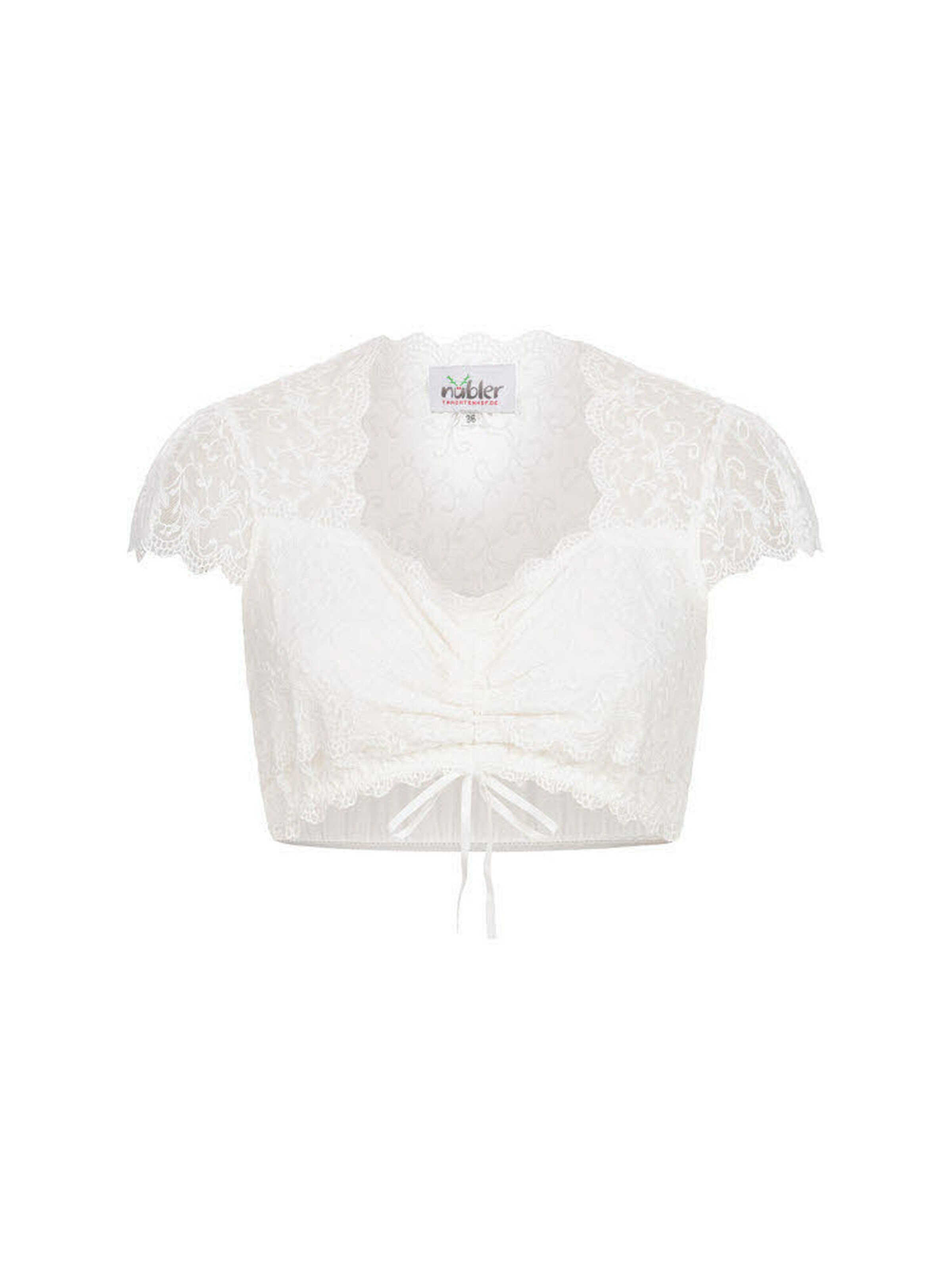 Trachtenhof Nübler Trachtenbluse 'Dirndlbluse kurzarm Lisaa'‌‌‌ in Weiß: Vorderseite