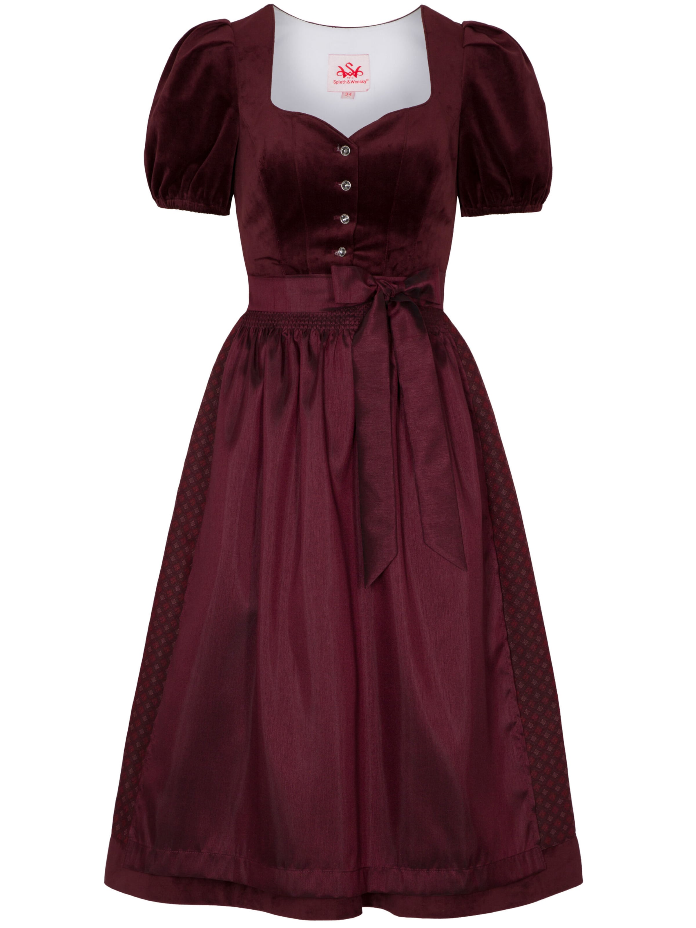 SPIETH & WENSKY Dirndl 'Göttin' in Red: front