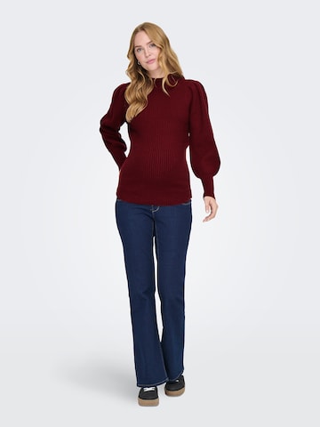 Only Maternity Pulover 'OLMKatia' | rdeča barva