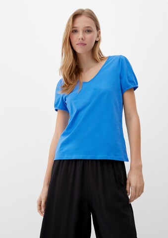QS T-Shirt in Blau: Vorderseite