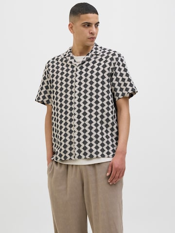 JACK & JONES Классический крой Рубашка 'JORSummer Luke' в Черный: спереди