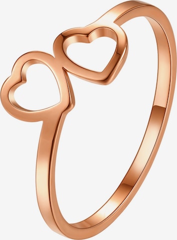 Hey Happiness Ring 'Connected Hearts' in Gold: Vorderseite
