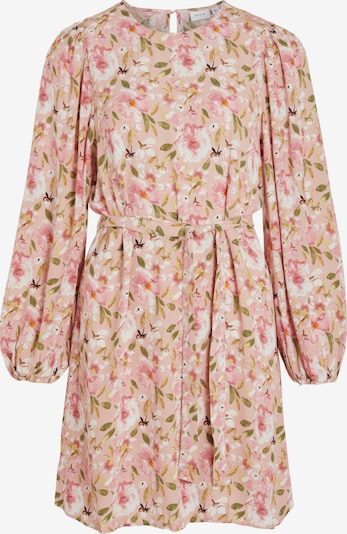 Vila Petite Kleid 'Lauren' in oliv / rosa / puder, Produktansicht