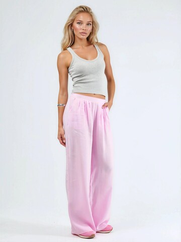 Wide Leg Pantalon Busem en rose