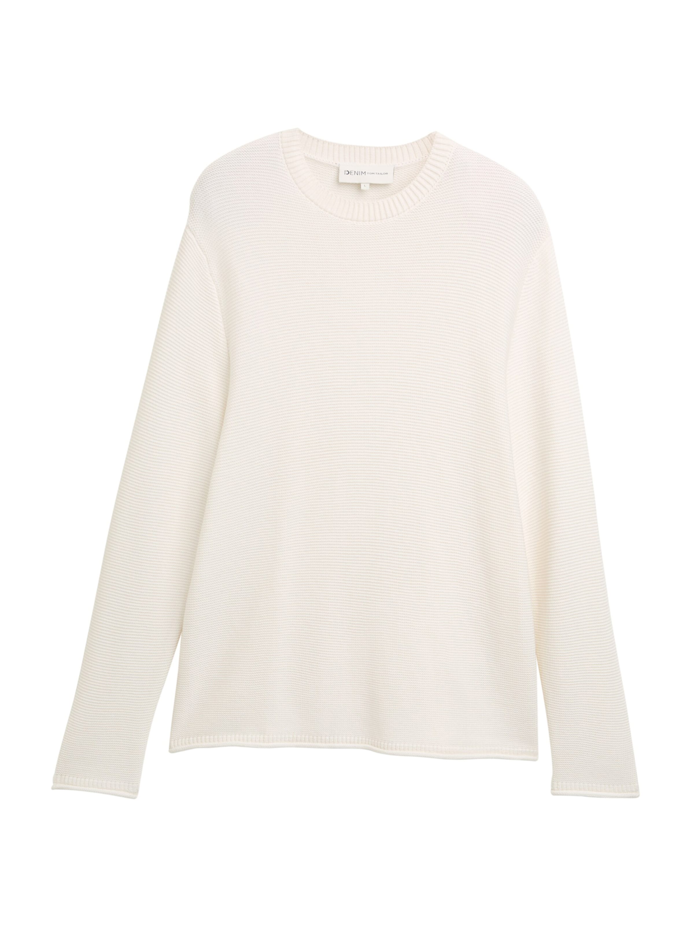 Pulover de la TOM TAILOR DENIM pe alb: față