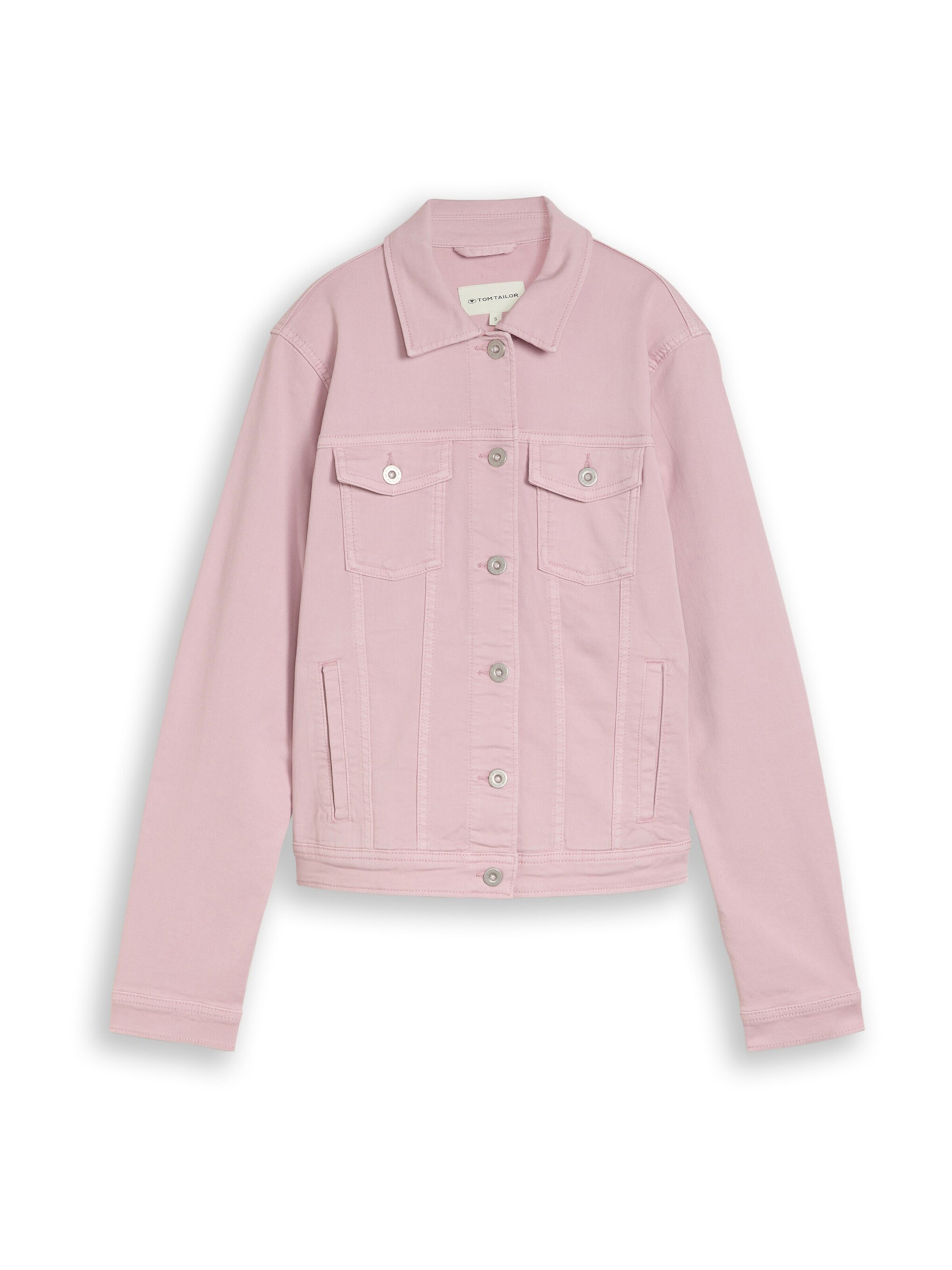 TOM TAILOR Φθινοπωρινό και ανοιξιάτικο μπουφάν σε ροζ: μπροστά