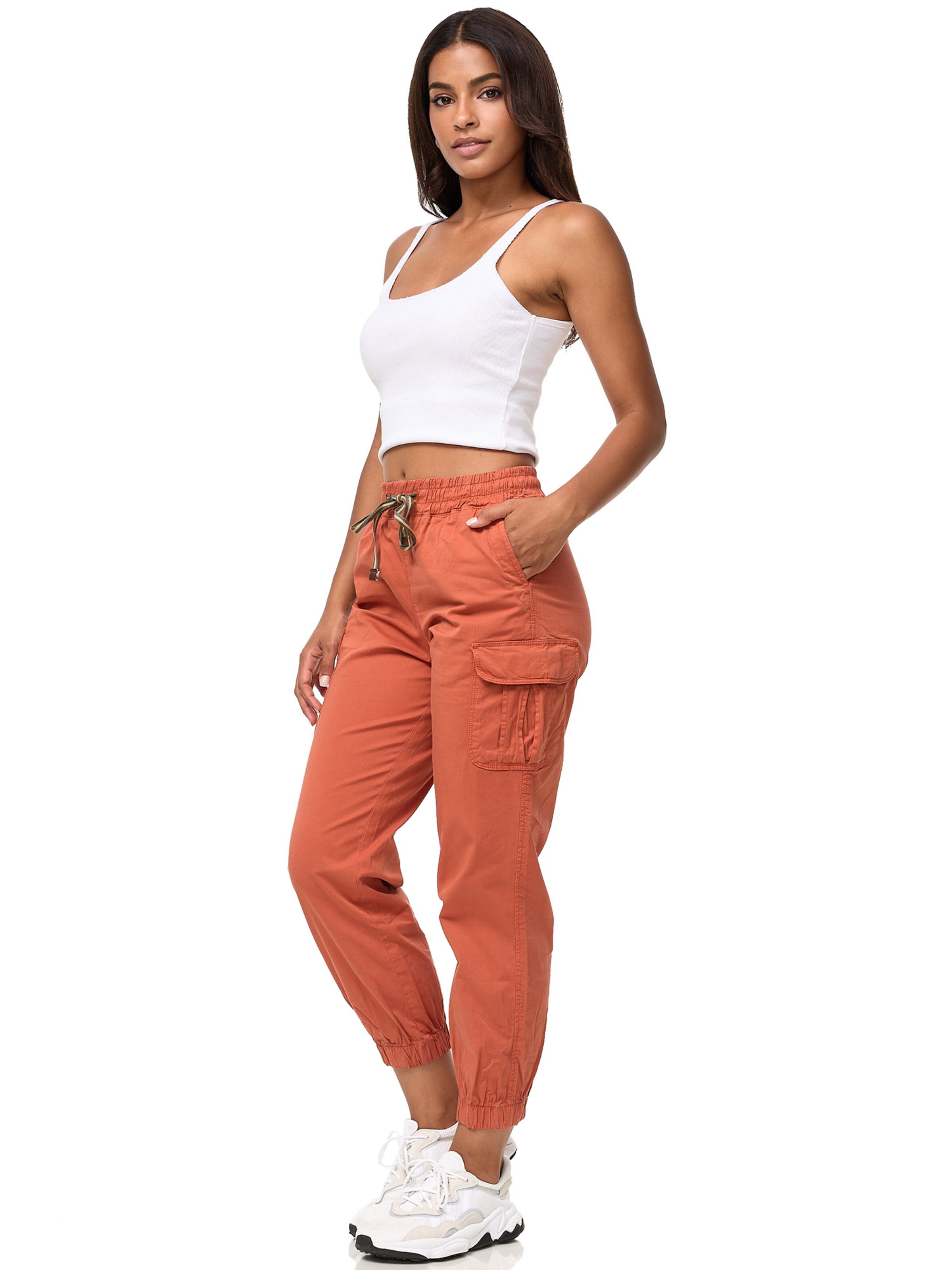 Tazzio Tapered Cargohose 'F600'‌‌‌ in Braun