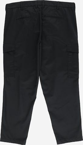 Jack & Jones Plus Slimfit Cargobyxa 'Bill Clean' i svart