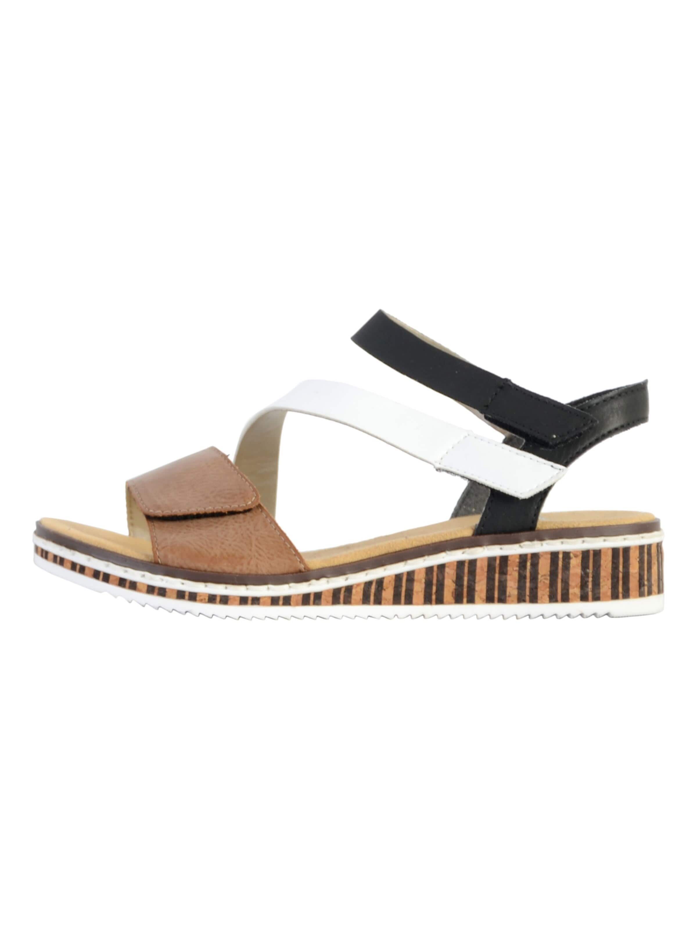 Sandales Rieker en noir : devant