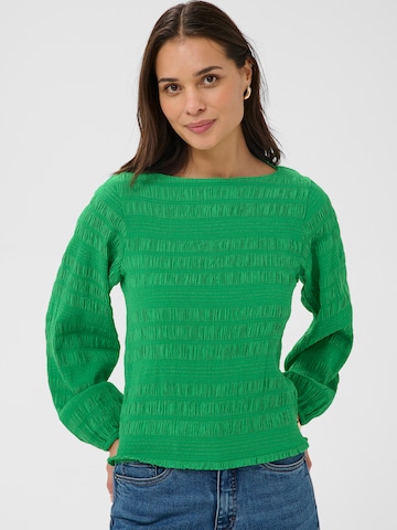 Kaffe Blúz 'KAKourtney' - zöld: elől