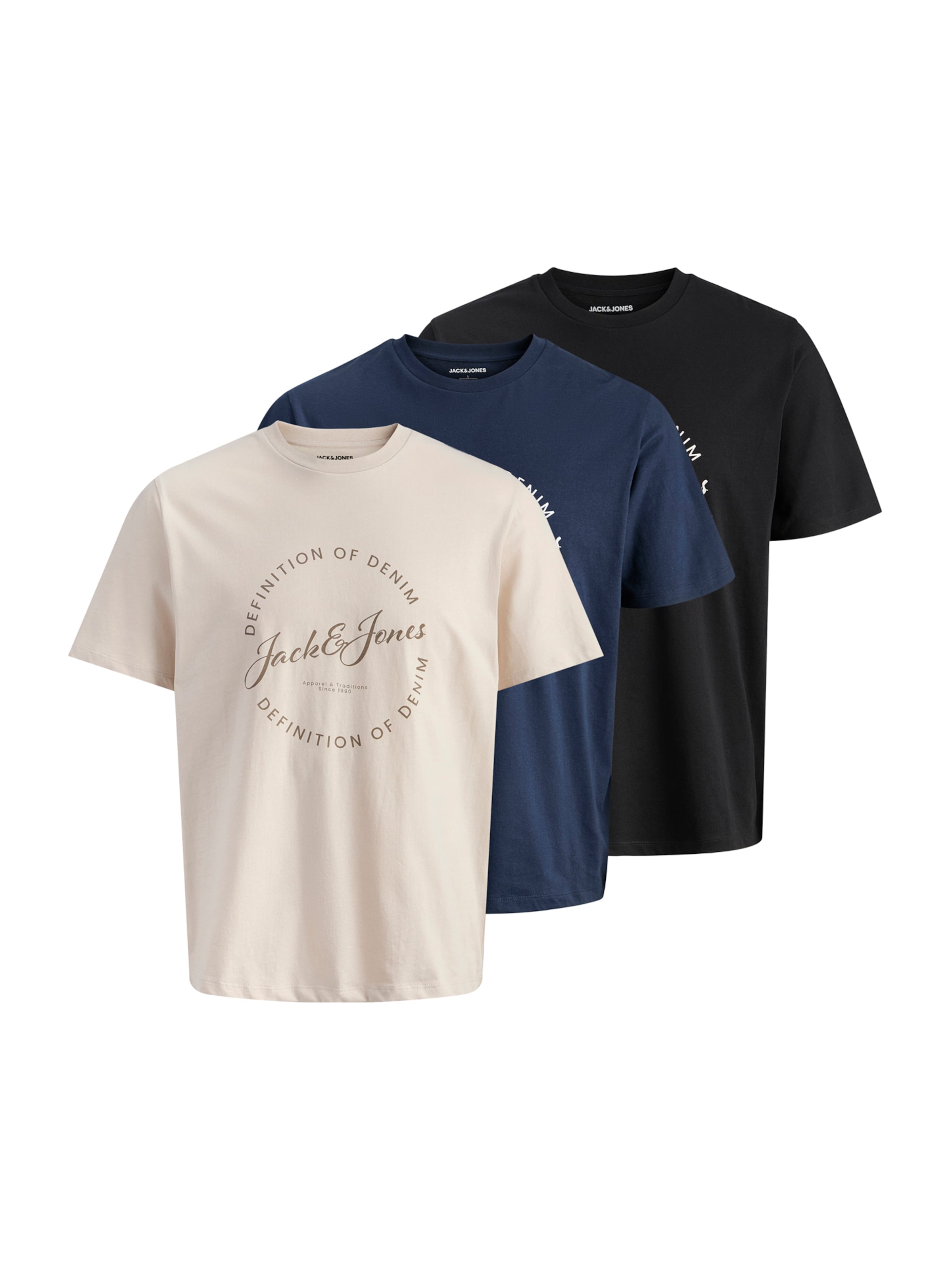 Jack & Jones Plus Shirt 'JJGRAYSON' in Beige: voorkant