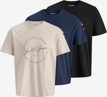 smėlio Jack & Jones Plus Marškinėliai 'JJGRAYSON': priekis