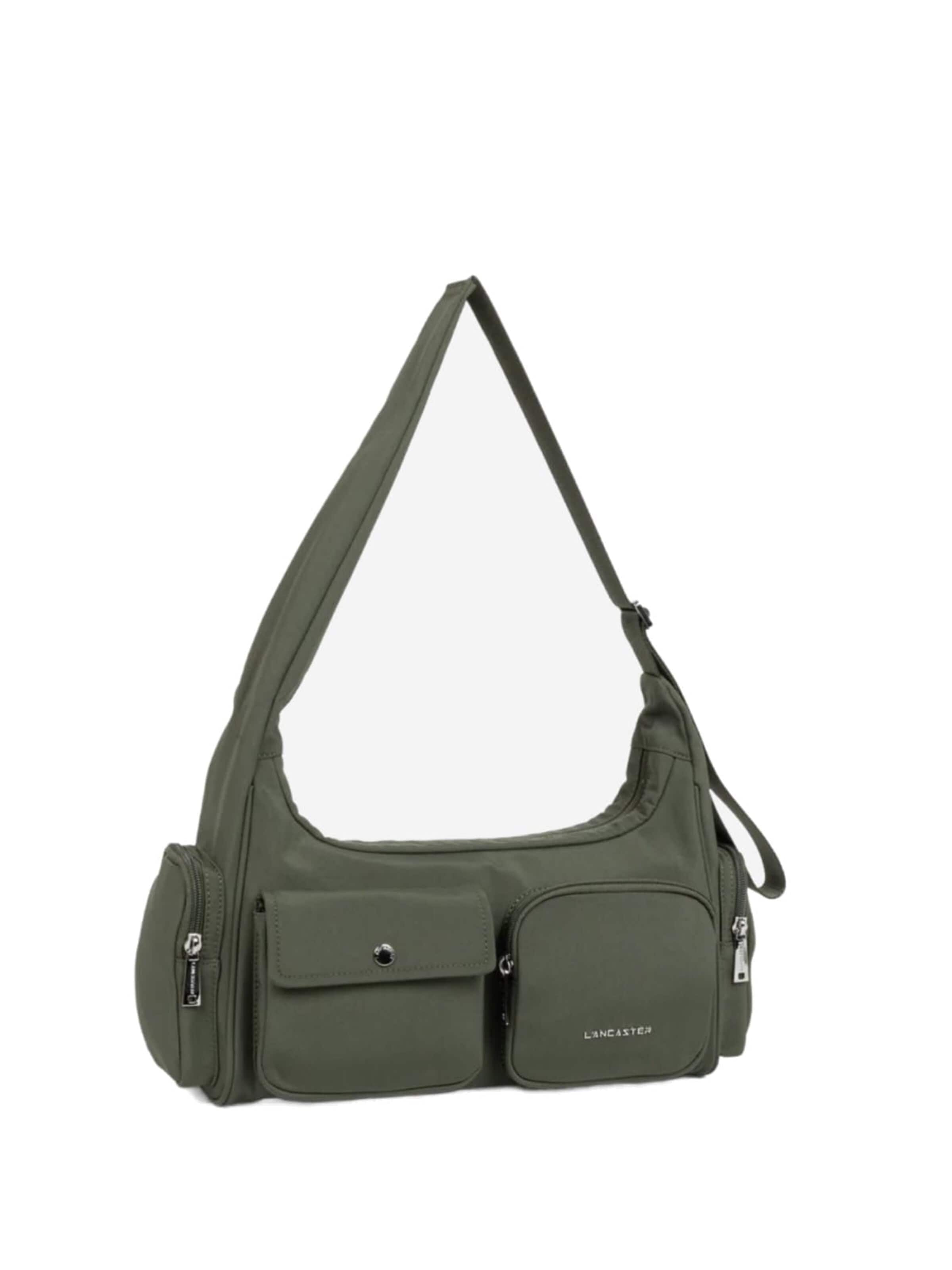 Borsa a spalla 'Basic Pocket' di LANCASTER Paris in verde