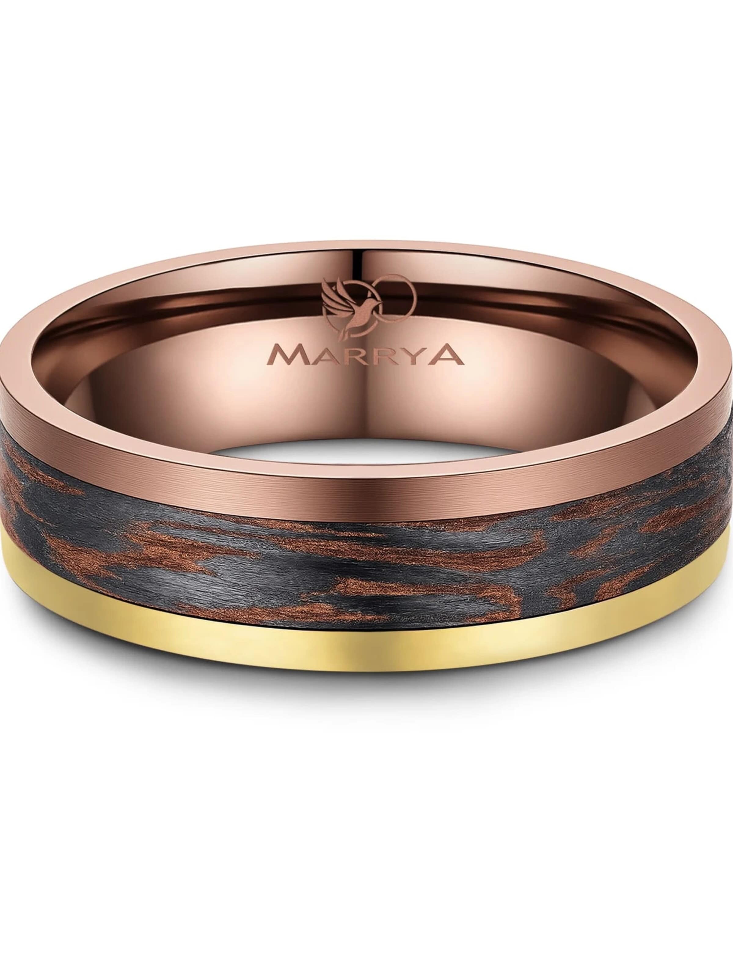 Anello 'MARRYA CB-07 Carbon-Bronze' di MARRYA in marrone