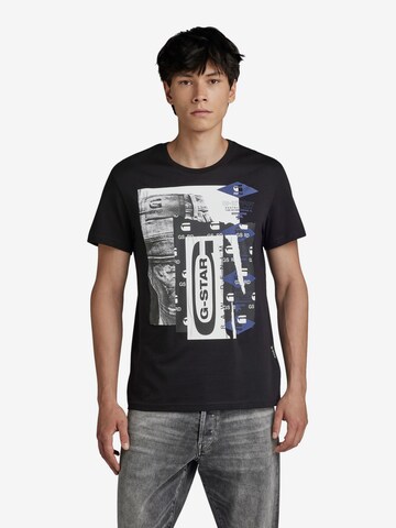 T-Shirt G-Star RAW en noir : devant