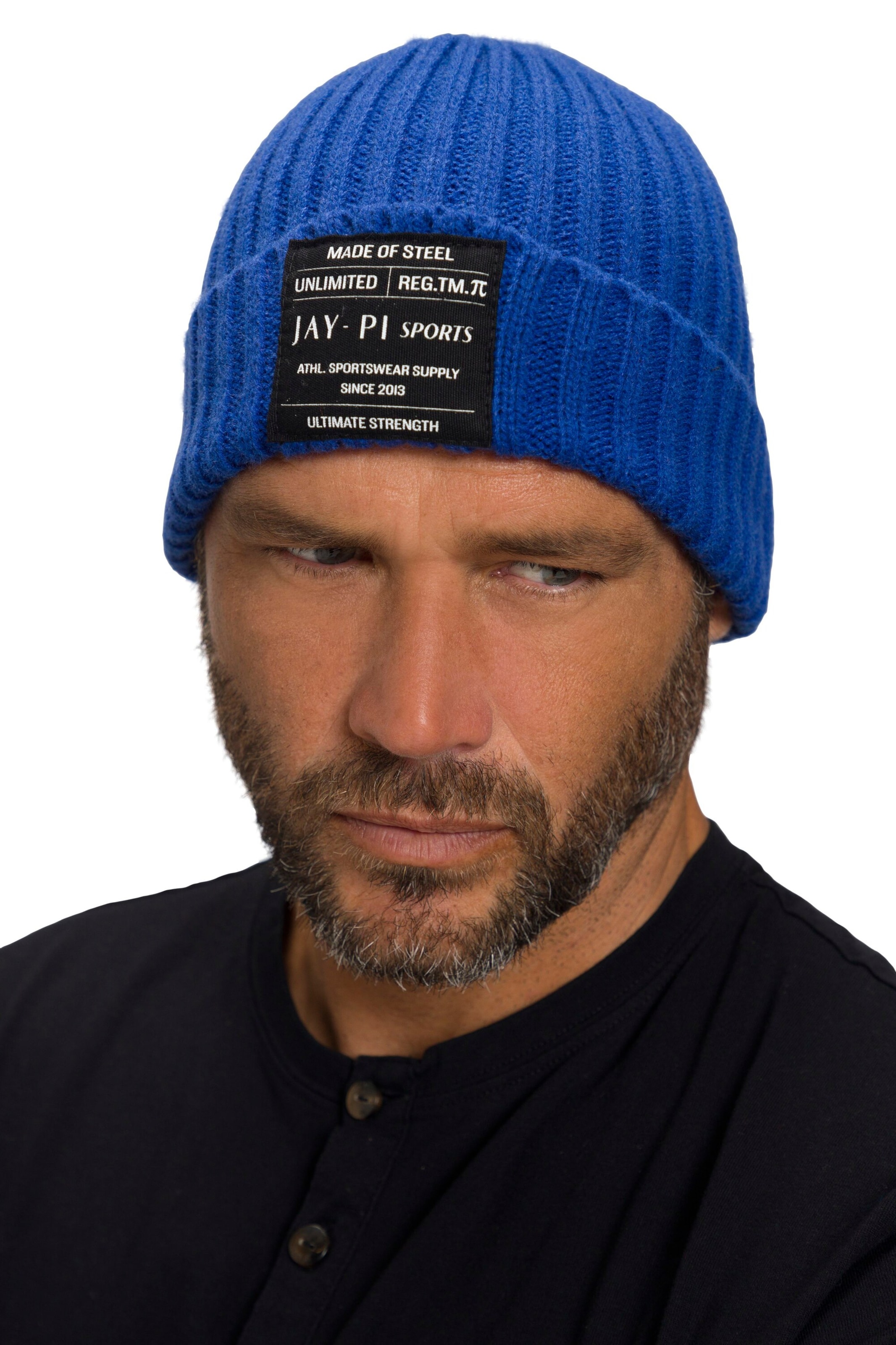 JAY-PI Beanie in Blue: front