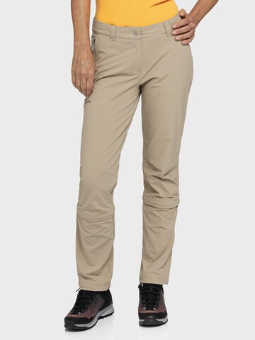 Schöffel Regular Zipp - Off ' Pants Engadin1 Zip Off ' in Beige: Vorderseite